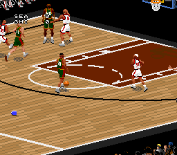 NBA Live '97 (Europe) In game screenshot